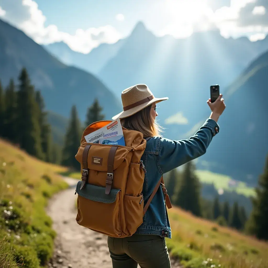 Reisegruppe macht Fotos vor einer berühmten europäischen Attraktion.